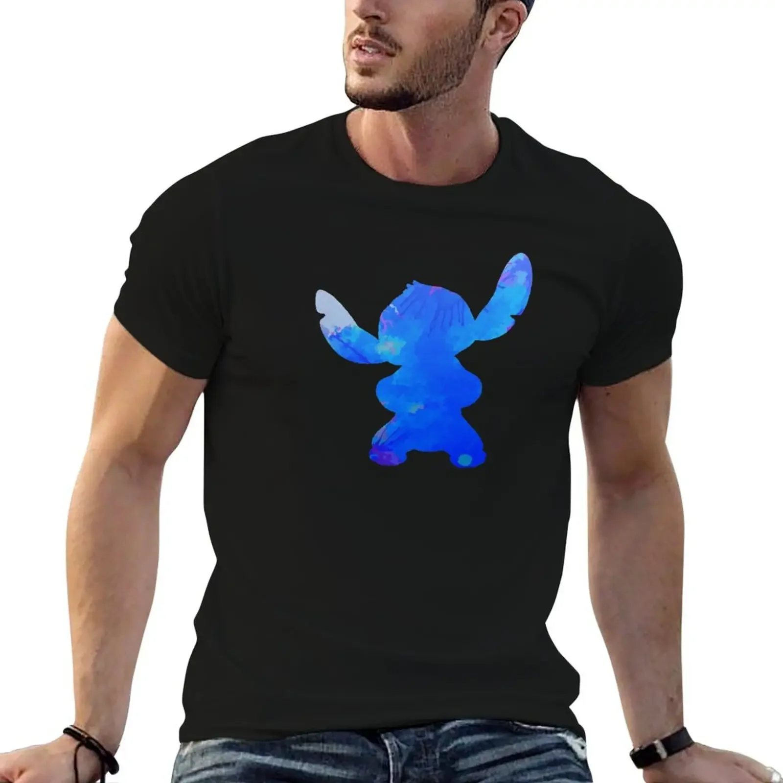 

Alien Inspired Silhouette T-Shirt croswit shirt man blue lock Funny t-shirt plus sizes mens t shirts