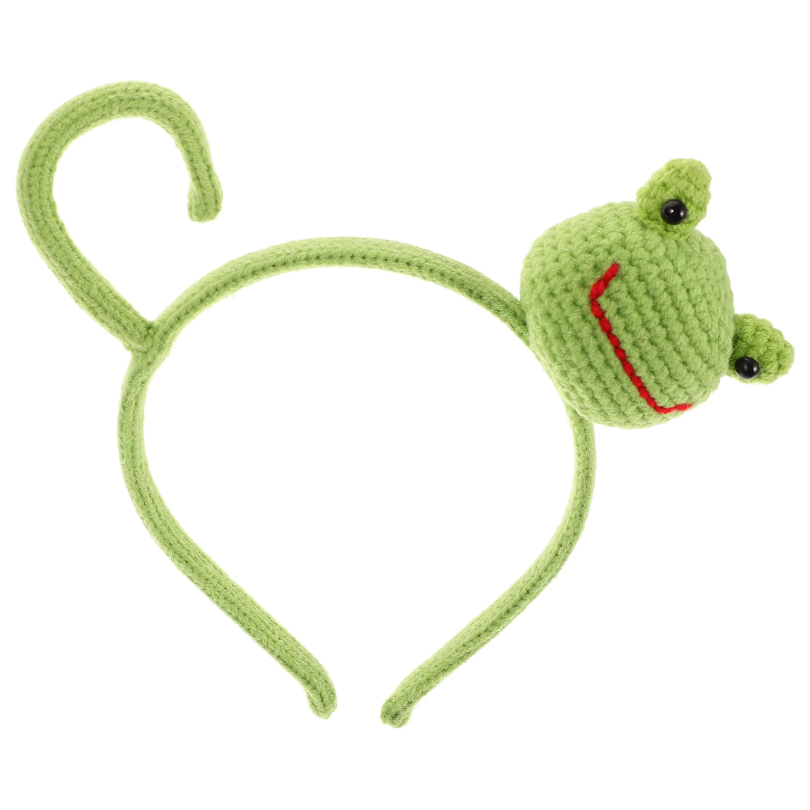

Frog Headb Big Eyes Cartoon Hair Accessory Women Adult Costume H made Knitting Elastic Turban Skin Frog Costume Adult Care