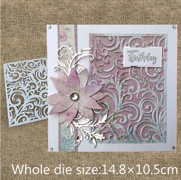 rectangle grass background Metal Cutting Dies Stencil Scrapbook Diy Album Stamp Paper Card Embossing Decor Craft Knife Mould