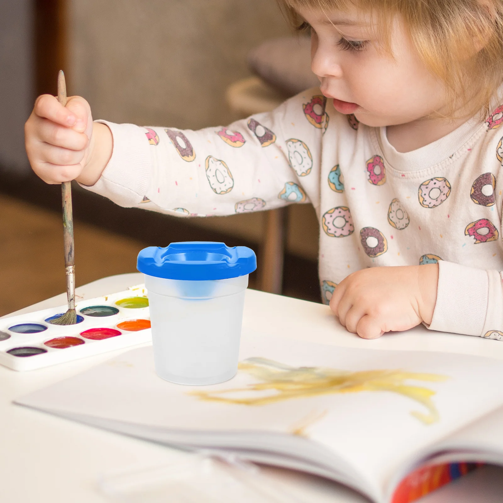 회전식 페인트 통 4개, 페인팅 액세서리, 페인트 브러시 통, 펜 세척 도구, 미술 공예 액세서리