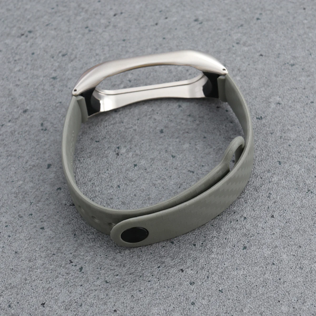 

Stylish Grey Carbon Fibre Replacement Strap Metal Wristband Adjustable Durable Waterproof for Bracelet