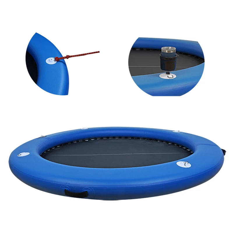 

Manufacturer Custom Floating Dock with Mesh Inflatable Water Hammock Round Floating Water Platform