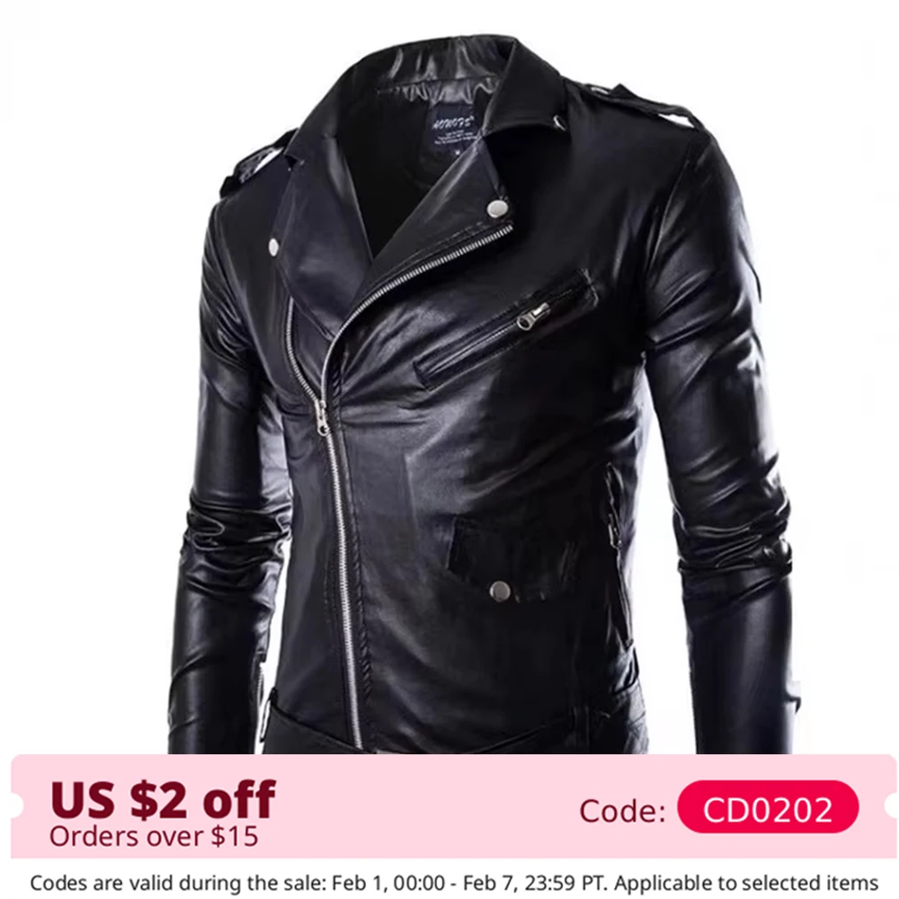 

Мужская кожаная куртка для мотоциклистов, модная повседневная винтажная куртка больших размеров, красочная кожаная куртка для мужчин