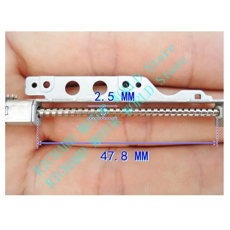 10 peças 5*7mm sanyo original 2 fases motor de passo de 4 fios com haste de parafuso longa 47.8mm