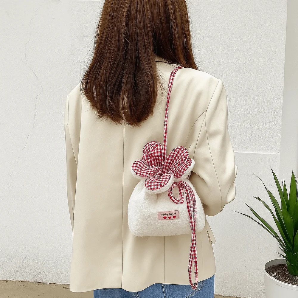 خفيفة الوزن حزمة جيب أفخم زهرة الرباط حقيبة الكورية نمط حقيبة التخزين زهرة حقيبة يد القماش لطيف حقيبة كتف عطلة