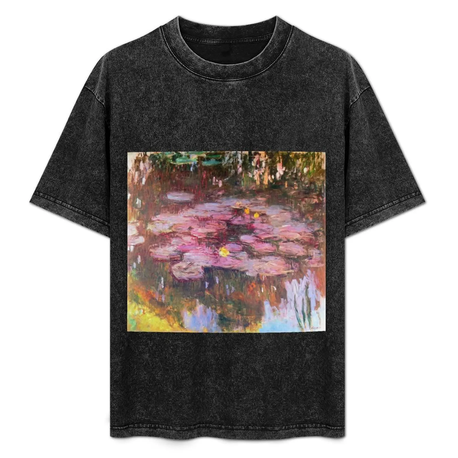 Claude Monet - Water Lilies T-Shirt funny costumes affliction shirts vintage t shirts Men's clothing