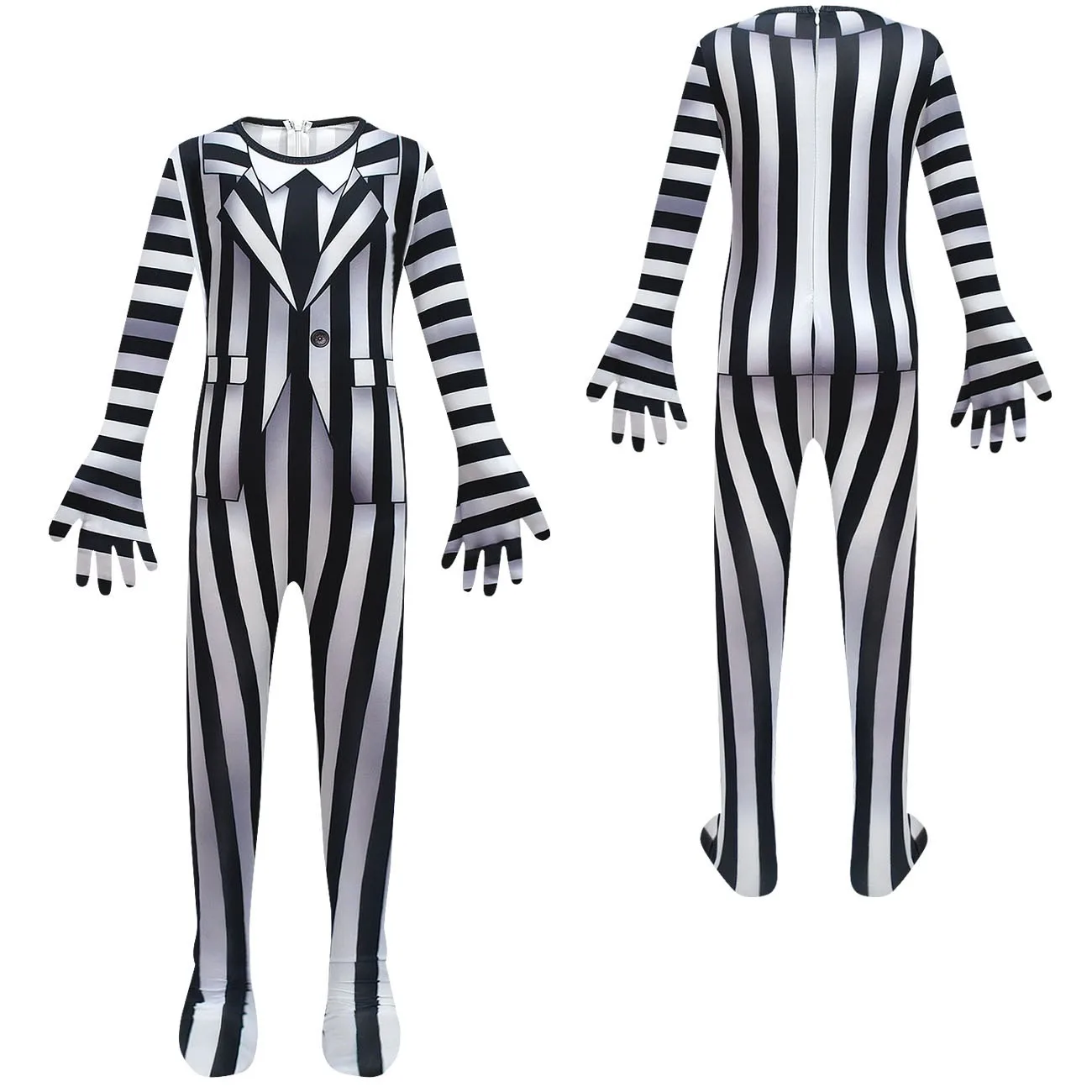 Kids Halloween Costume Movie B-Beetlejuice 2 Underworld Mage Cosplay Jumpsuits Boys Sweatshirt Hoodies +Pants Set Child Clothes