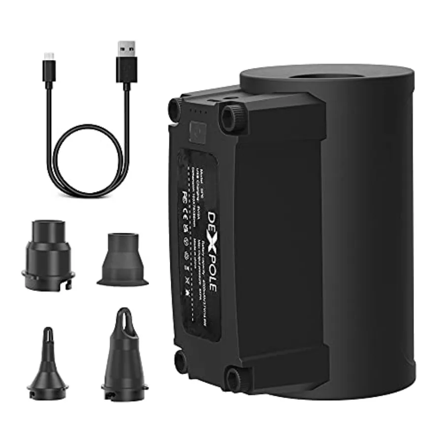 

Electric Air Pump, Portable Air Pump for Inflatables, Rechargeable Pumps with Nozzles for Air Mattress, Swimming Rings, Padding