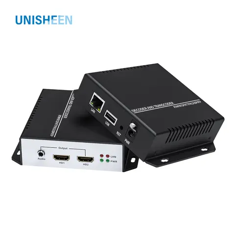 UNISHEEN Topbox 4K60 인터랜스 스트림 H.265 H.264 트랜스코더 SRT RTSP Rtmp HDMI 비디오 디코더