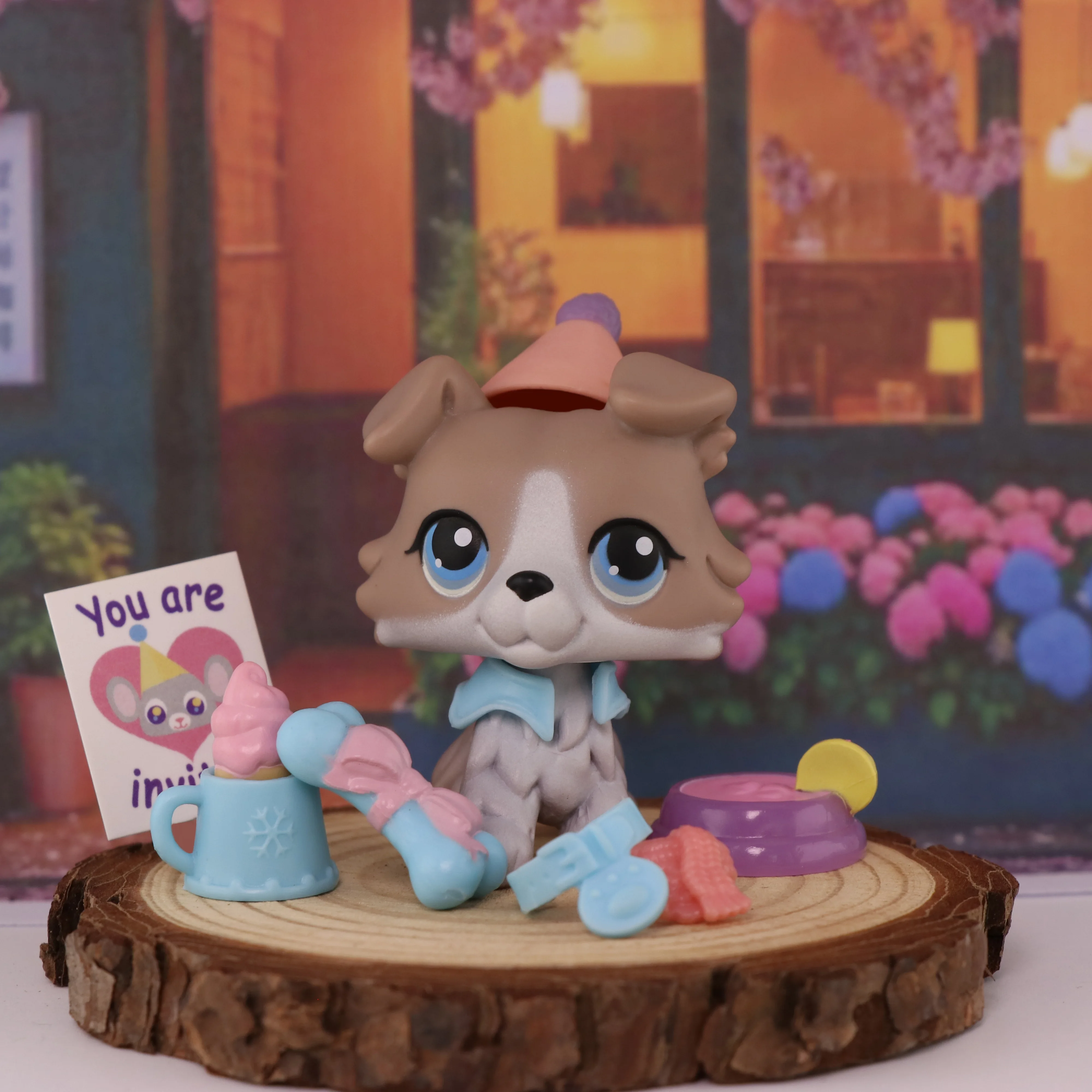 

Minilpsshop зоомагазин с качающейся головкой, милая игрушка-колли и аксессуары, детский подарок для мальчика и девочки