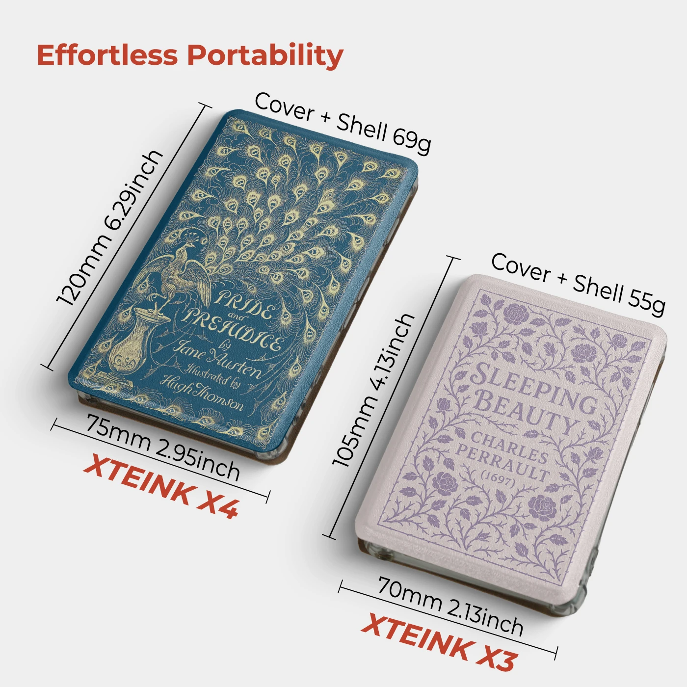 twosheep Floral Notepad Magnetyczne Etui z Odczepianą Obudową Pasujące do XTEINK X4 XTEINK X3, Przezroczysta Ochronna Skórzana Obudowa z TPU — zdjęcie produktu 3