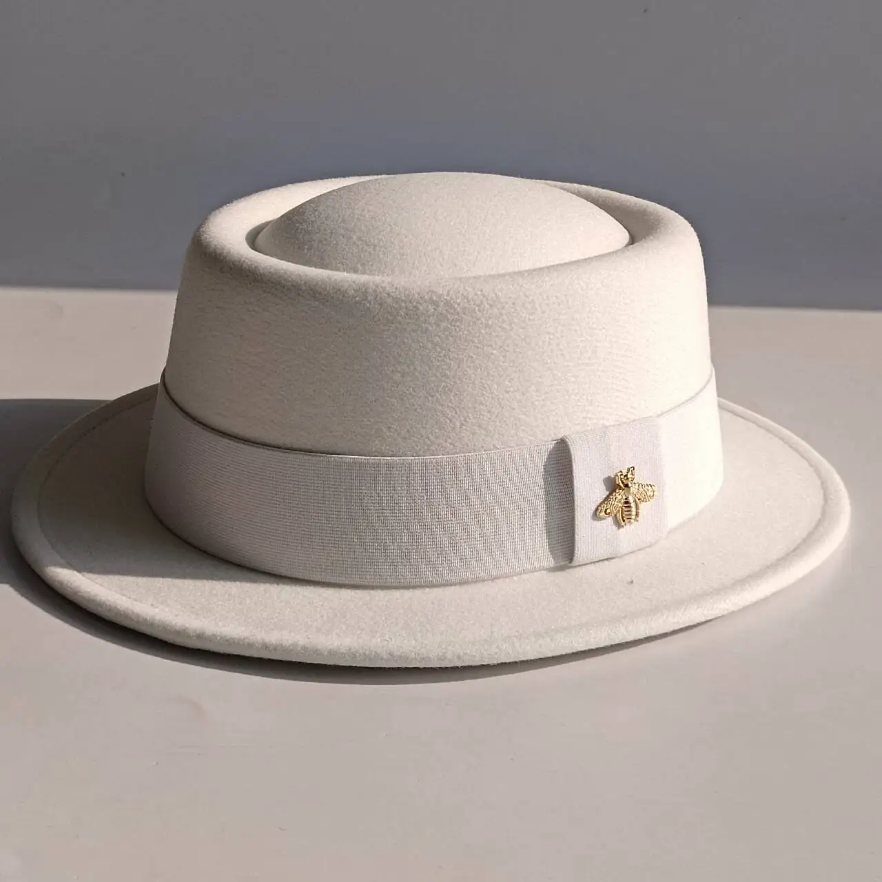 Pork Pie hoed 4.5CM Brede Rand Fedora Hoed Herenmode Herfst/Winter Bruiloft Hoed Jazz Hoed sombrero hombre - afbeelding 1