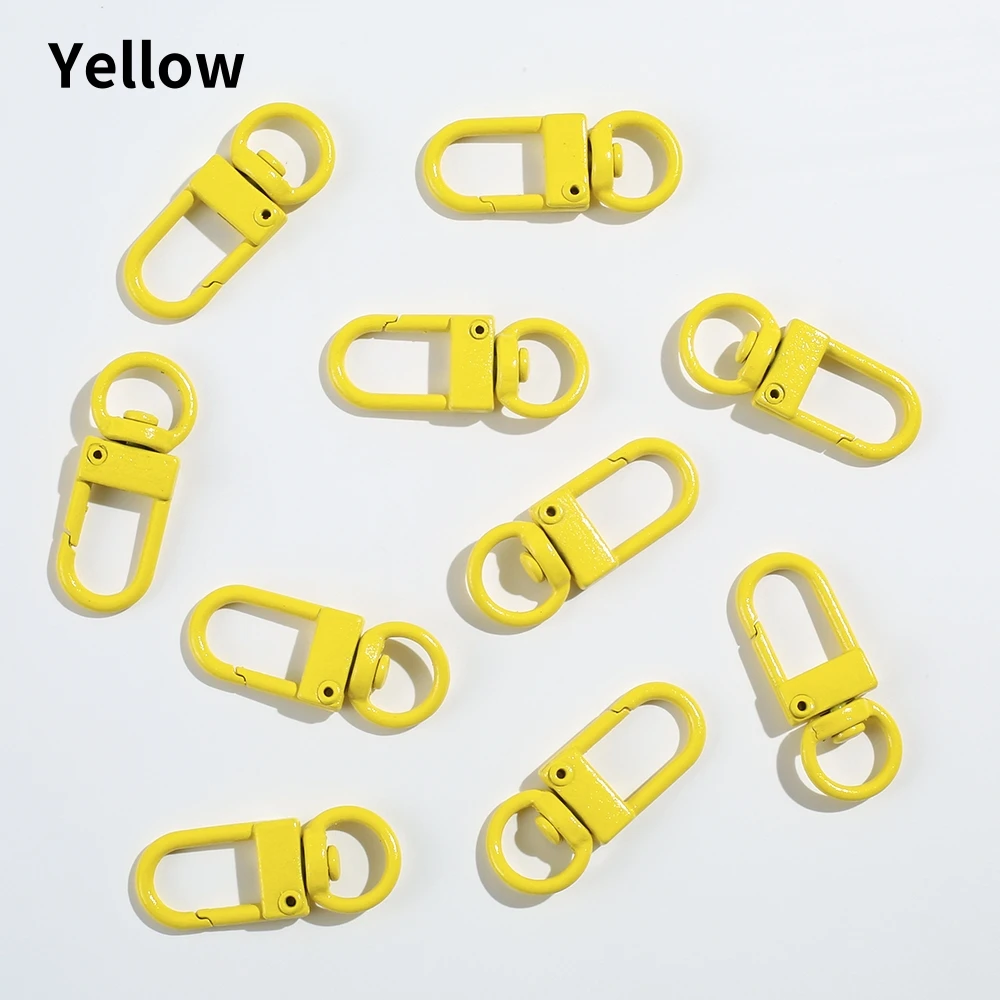 10/20pcs Colorful Metal Plated Lobster Clasp Hooks