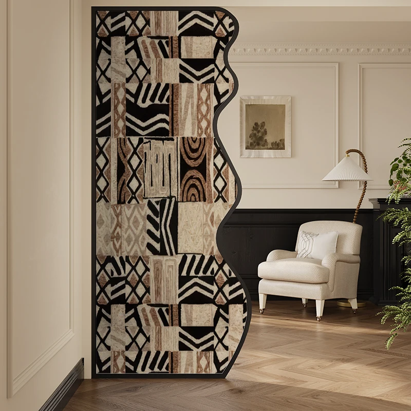French retro style indomitable screen partition stainless steel fixed seat screen