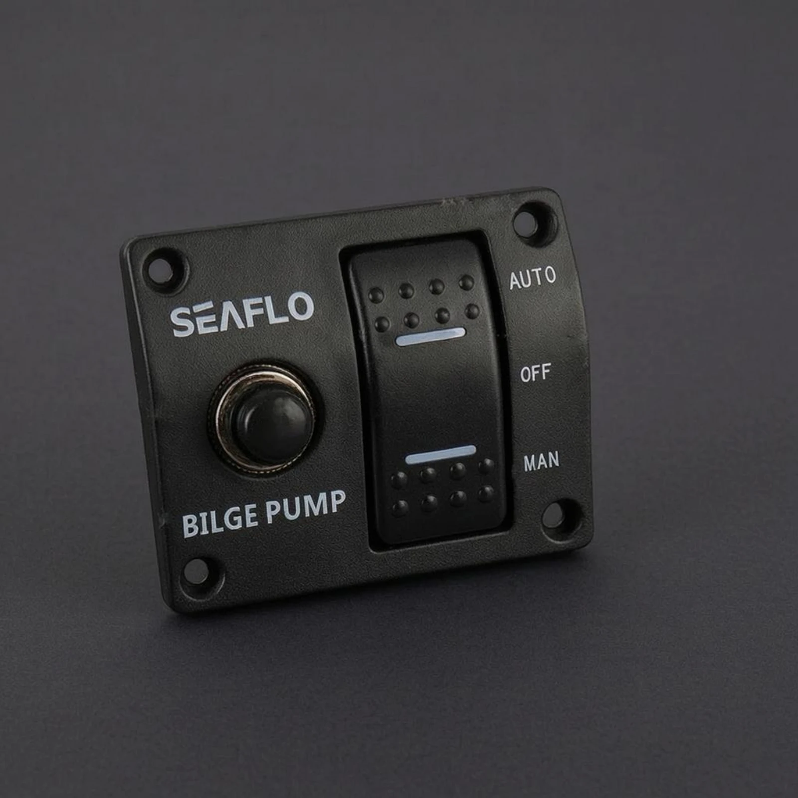 

Bilge Pump Control Panel Manual off Auto 12/24V Bilge Switch Panel Marine Equipment Rectangular Black
