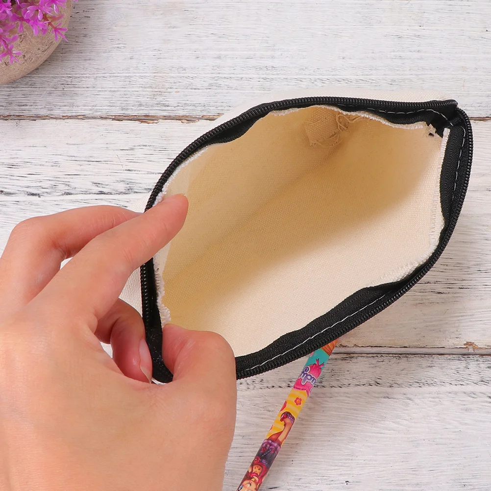 

20Pcs Canvas Zipper Pencil Case Portable Pen Storage Bag for School Travel Stationery Pouch Makeup Coin Purse