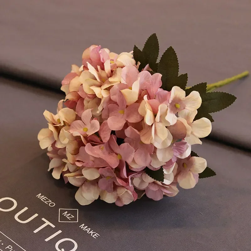 6 head/bouquet Hydrangea Artificial Silk Flowers Bridal hand Bouquet Fake flowers For Wedding Home Decoration flores artificial
