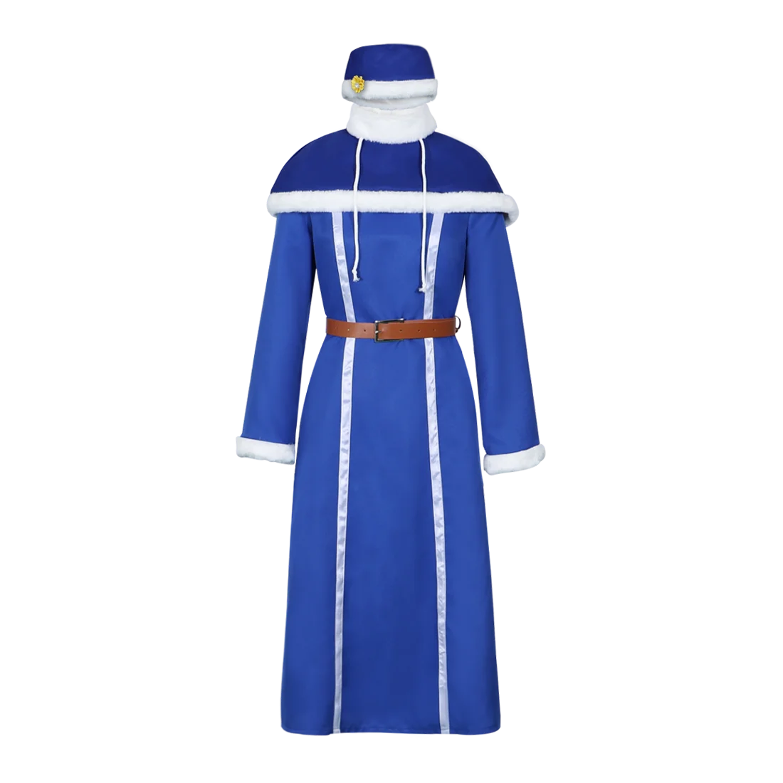 Hot Anime Juvia Lockser Cosplay  Costume Long Dress With Hat Belt and Shawl
