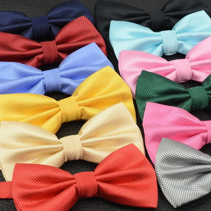 Shengzhou fine solid color formal dress bridegroom married bow tie men's adult business British Korean polyester bow tide