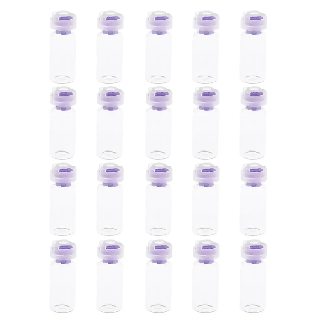 20x 10ml Empty Sterile Sealed Serum Vials Bottles Liquid Glass Containers
