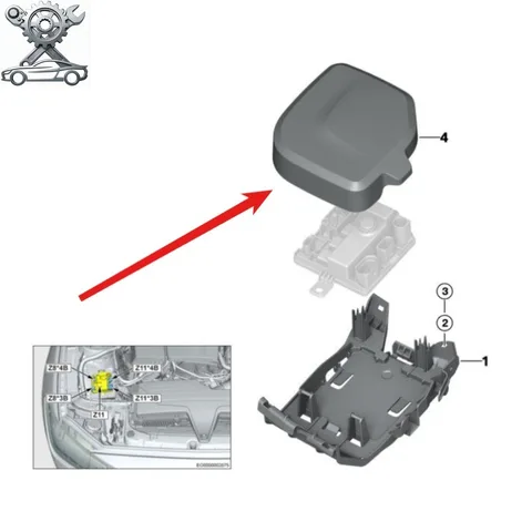 Крышка блока предохранителей OEM 12528616569 для BMW M3 M4 F20 F21 F30 F80 F82 F83