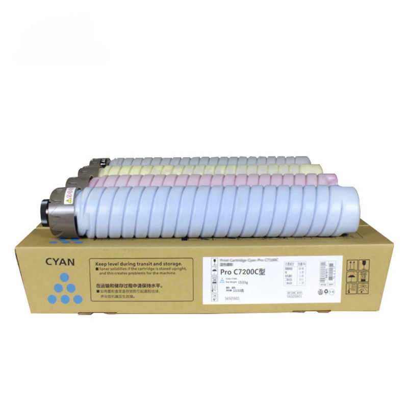 4PCS/Set C7200 C7210 TN CMYK1500g Toner Cartridge For Ricoh Pro C 7200 7210 Compatible printer Toner Powder