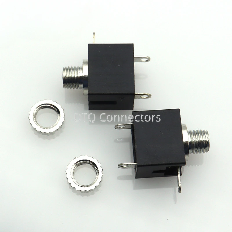 5/10 Uds. Conector de auriculares de 2,5 MM PJ-201M 3 pines DIP Mono canal Audio hembra conector de montaje en Panel PCB adaptador de auriculares