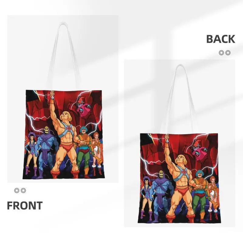 แฟชั่นพิมพ์ He-Man Eternia ช้อปปิ้งกระเป๋าโท้ท Canvas Shopper กระเป๋าสะพาย Masters Of The Universe กระเป๋าถือ