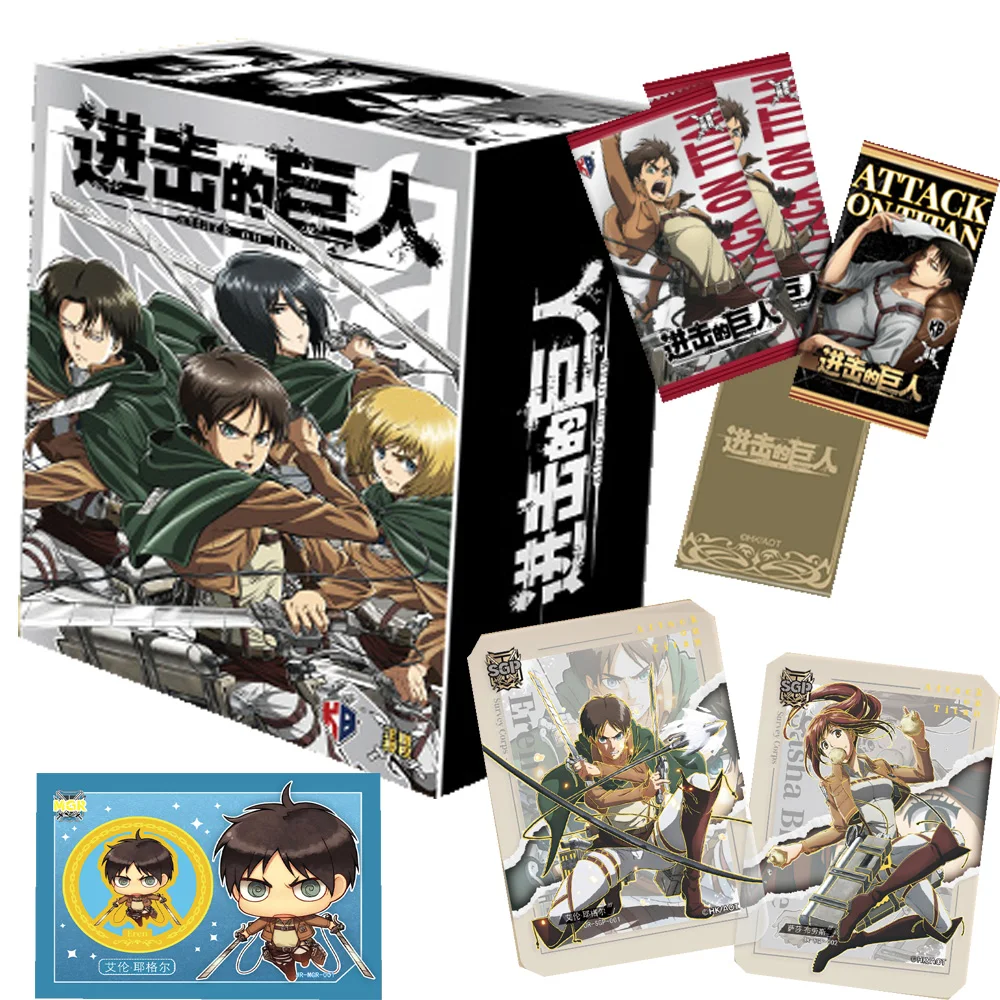 

Kabao Wholesale Attack on Titan Cards Collection for Children Youth Comics Dark Fantasy Golden Shining Cards Hobbies Boys Gifts