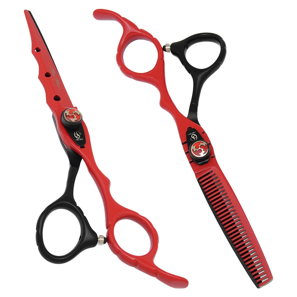 

6.0" Salon Hair Scissors Set Professional Barber Hair Cutting Scissors Thinning Shear Japan Steel Hairdressing Clippers A0023A