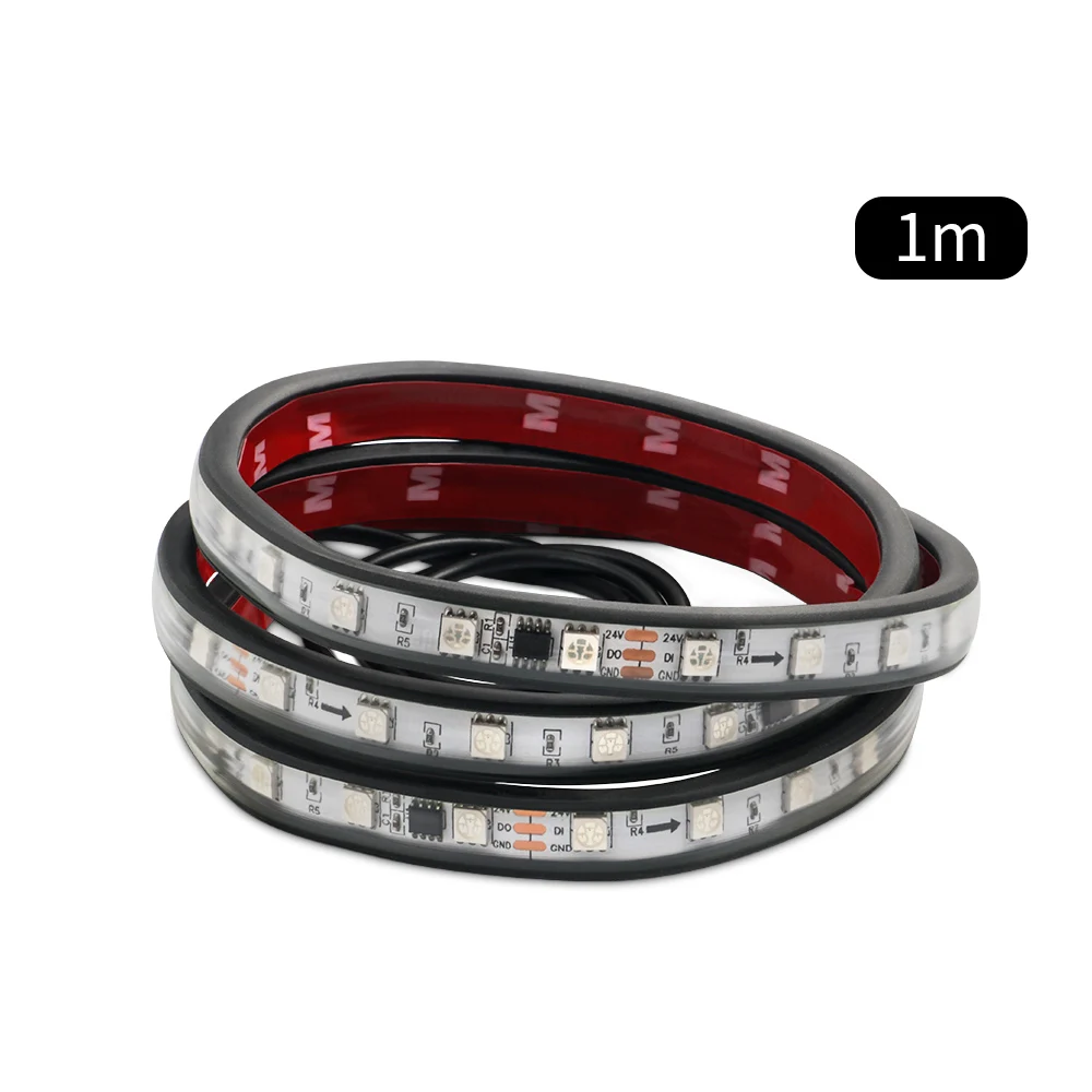 1M 2M 2.4M Sfeer Decoratieve Led Licht Strip Rgb Kleurrijke Waarschuwingslicht Flexibiliteit 5-10W Rgb Koplamp Truck Licht 24V