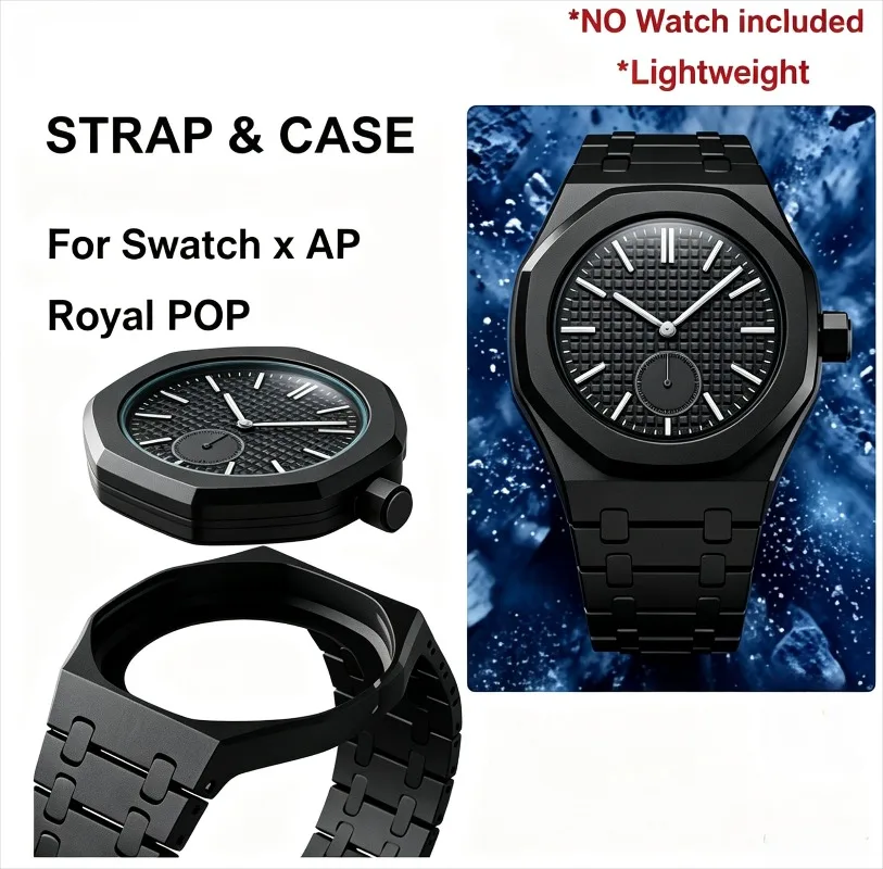 2026Bio‑Material Mod Kit for Swatch X AP Royal Oak POP | Bio‑Composite Case & Strap Watch Conversion Replacement Accessories