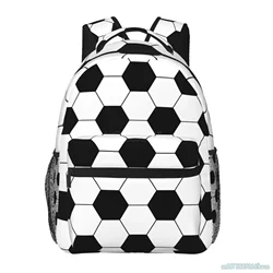 Soccer Pattern Backpacks Sport Football Travel Bag Unisex Casual Laptop Daypack Middle College School Bookbags for Students Boys