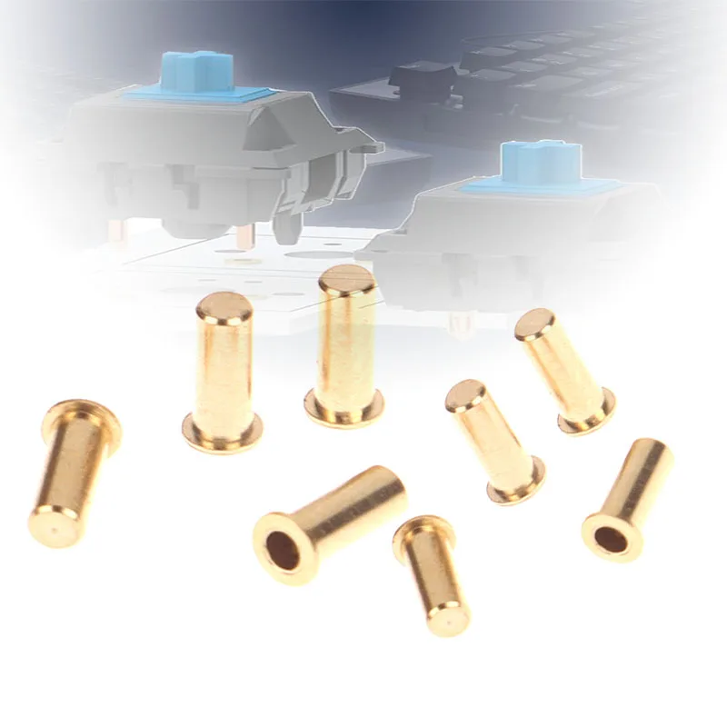 100Pcs Gold Metal Mechanical Keyboard And Mouse Hot Plug Socket For Mechanical Keyboard PCB Soldering Reaming Pin Socket Parts