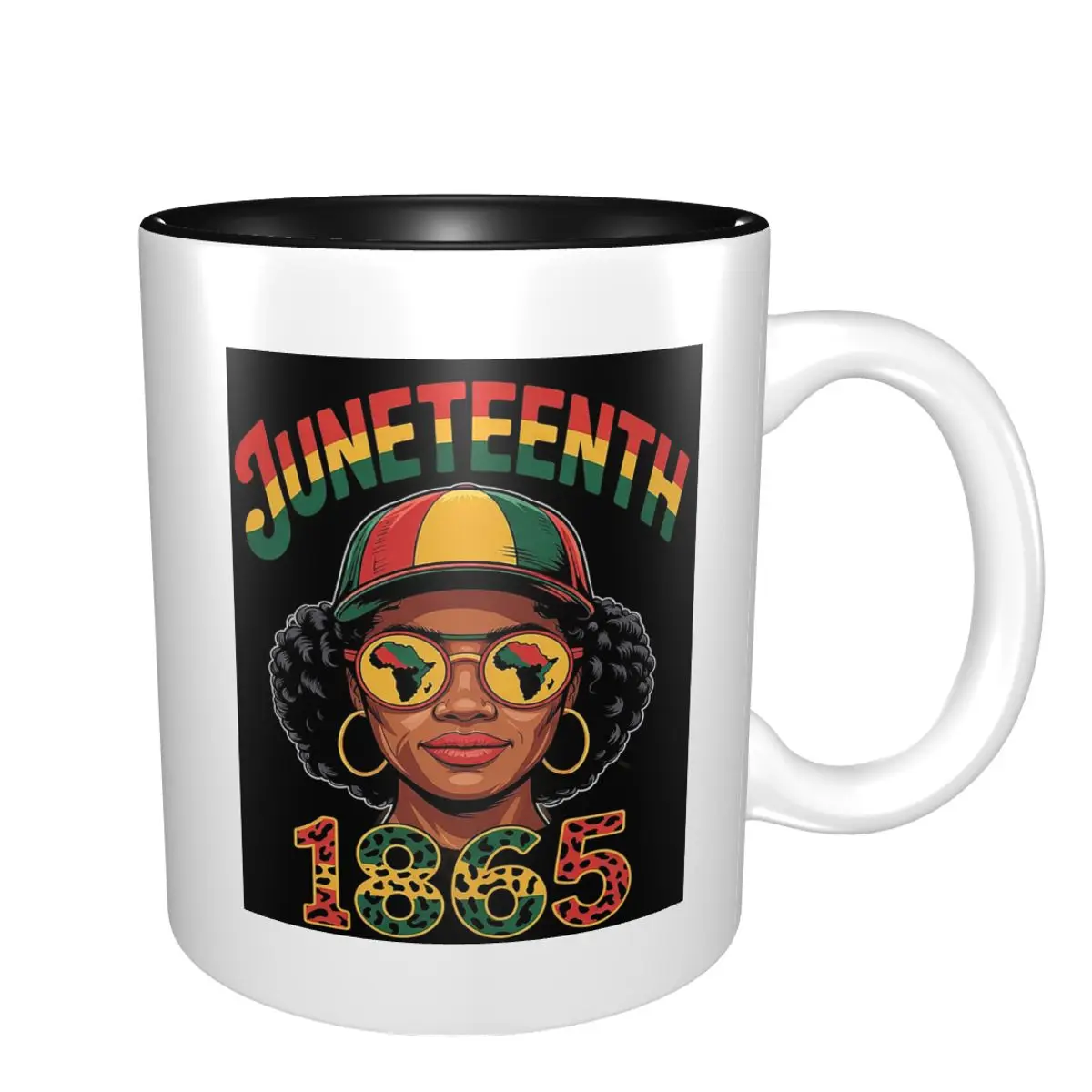 Juneteenth Shirt Women Girls Queen Pride Funny Black African Mug Ceramic Coffee Cups Tea Mugs Milk Cup Drinkware Gift for Friend