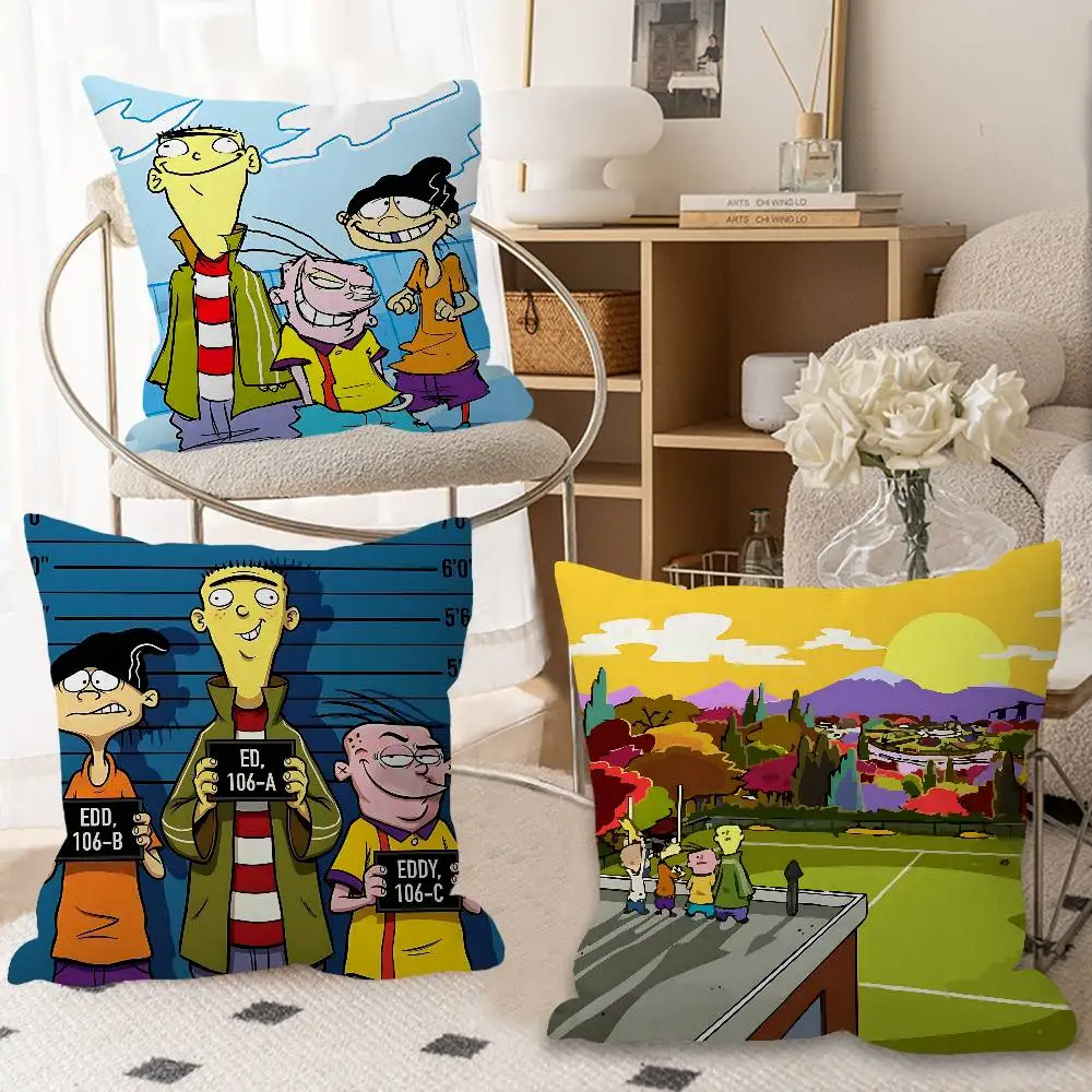 Cartoon E-Ed Edd N Eddy Pillow Cushion Cover Pillowcase Living Room Sofa Home Decor Customized
