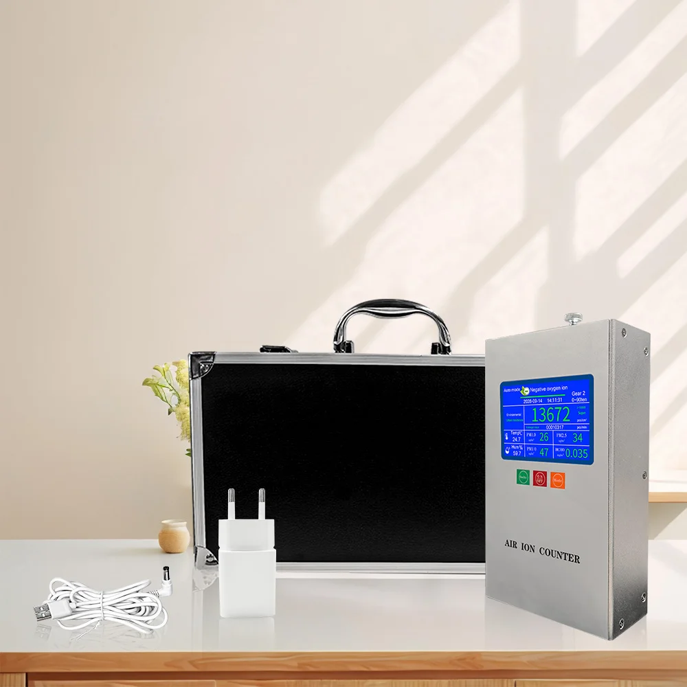 Negative Oxygen Ion Portable Environmental Analyzer air Quality Data Is clear at a Glance