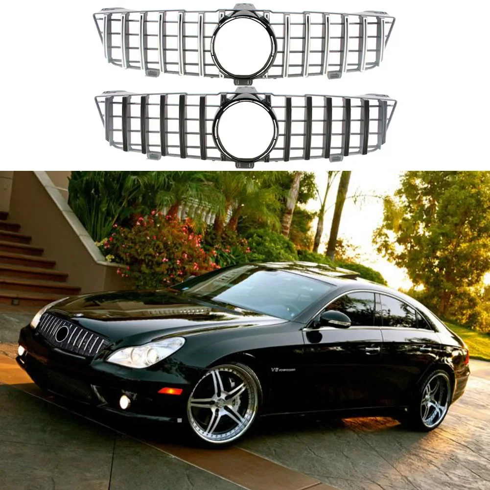 

Car Front Racing Facelift Grilles Upper Billet Bumper For Mercedes Benz W219 CLS Class 2008 2009 2010 GT