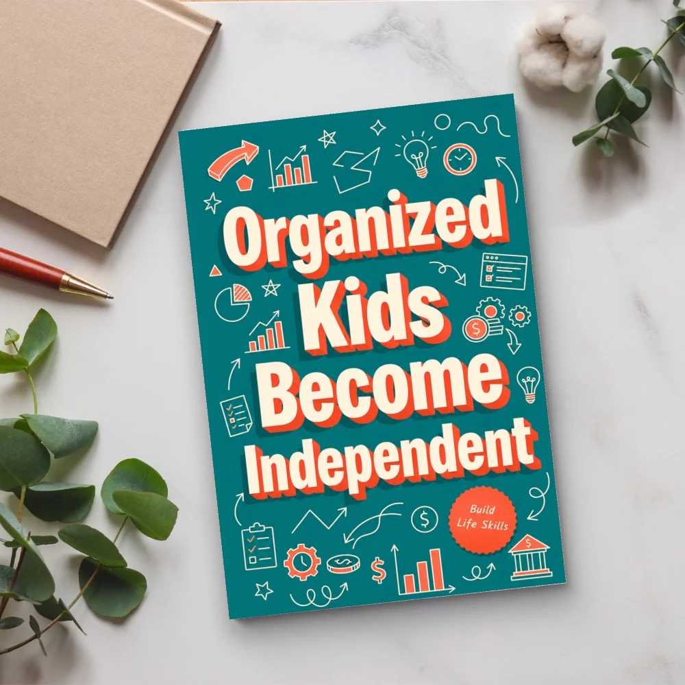 Organized Kids Become Independent Life Skills Guide Book, Practical Reading on Daily Routines, Time Management, Responsibility