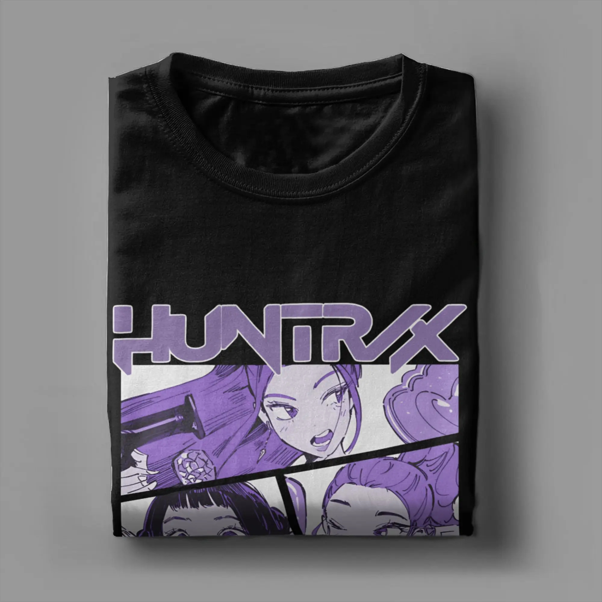 مضحك خمر KPOP شيطان الصيادين تي شيرت الرجال س الرقبة 100% القطن تي شيرت قصير الأكمام تيز الجرافيك المطبوعة القمم