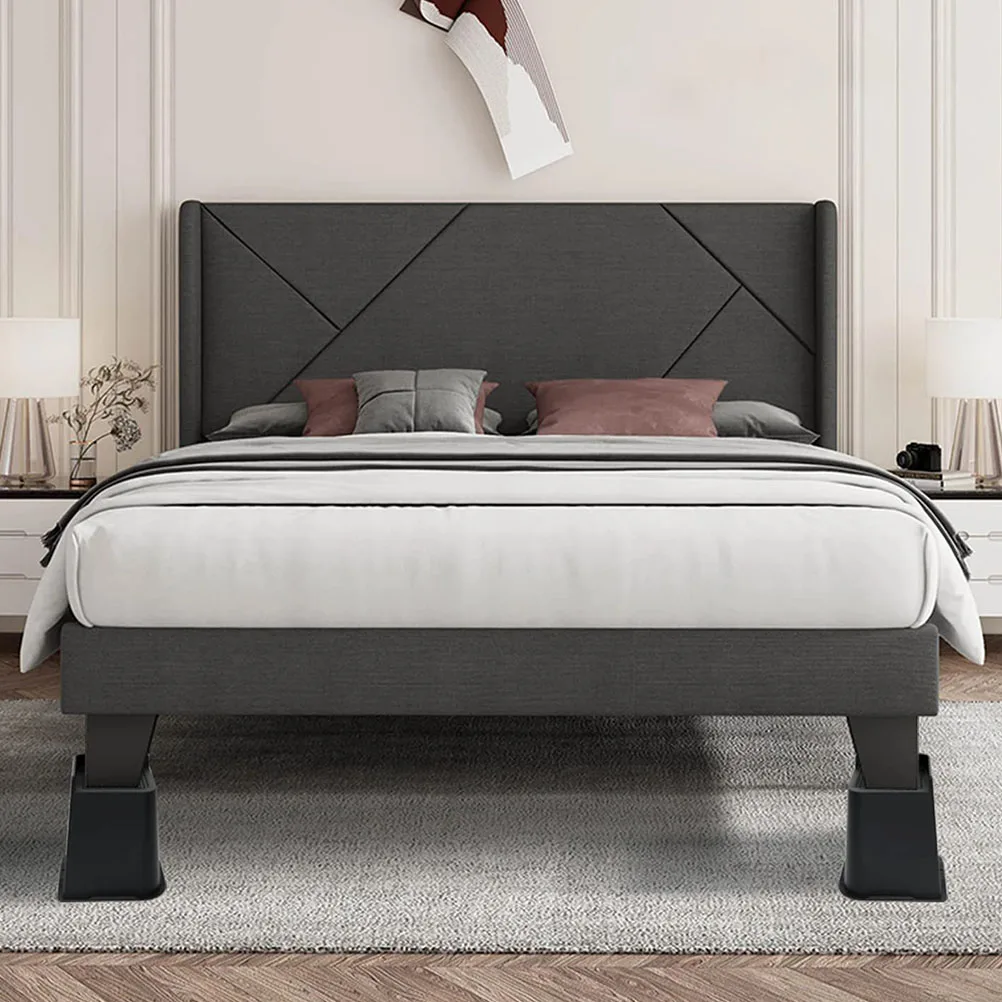 

4 Pcs Furniture Risers Lightweight Black Rubber Sofa Bed Lifts Desk Leg Pads Chairs Table Protectors Anti Slip Noise Prevention