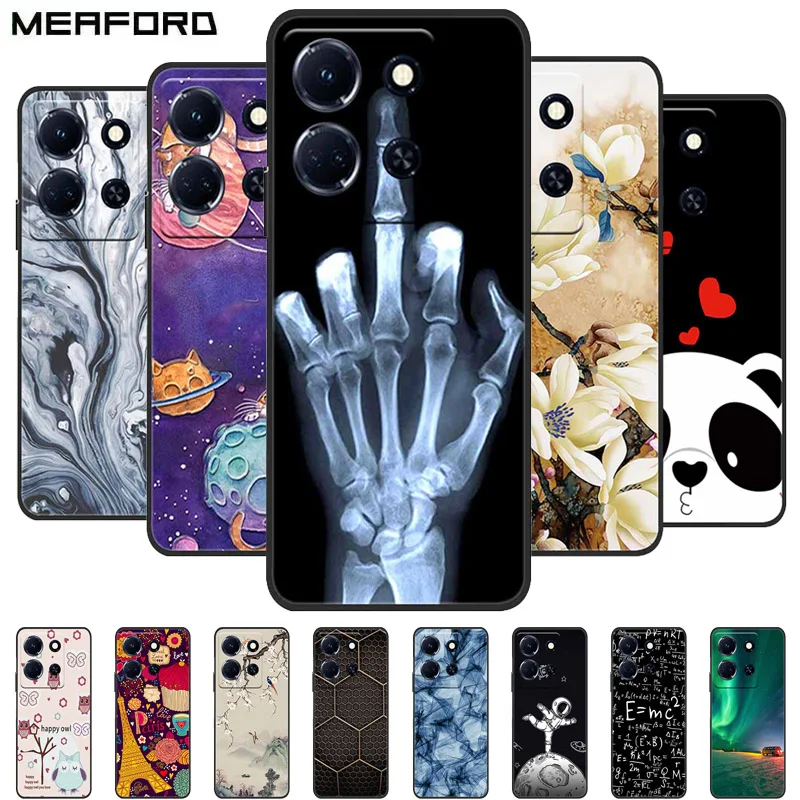 For Infinix Note 30 4G Case X6833B Soft Silicone Back Case for Infinix Note 30 5G 30i Case Note30i Note30 5G Black Phone Cover