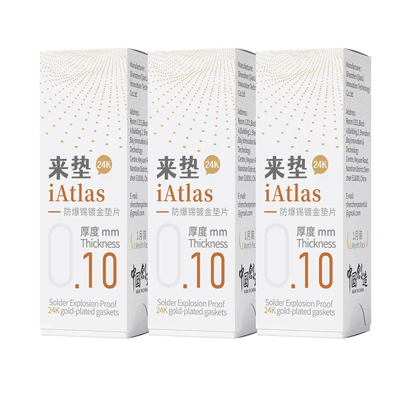 Qianli iatlas 24K ปะเก็นฟอยล์ชุบทองกันระเบิดสำหรับเมนบอร์ดกรอบกลางชิปบรรจุใหม่ง่ายต่อการดีบุก