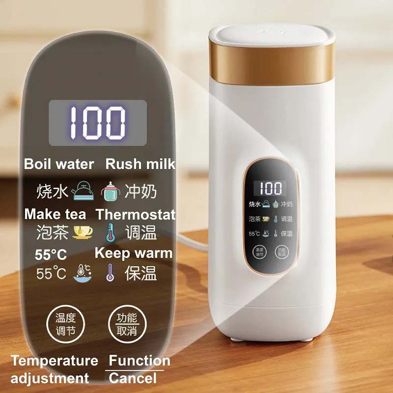 400 واط غلاية كهربائية 650 مللي التحكم في درجة الحرارة وعاء الصحة إبريق الشاي المحمولة وعاء الماء المغلي كوب التدفئة الذكية السيارات الدفء