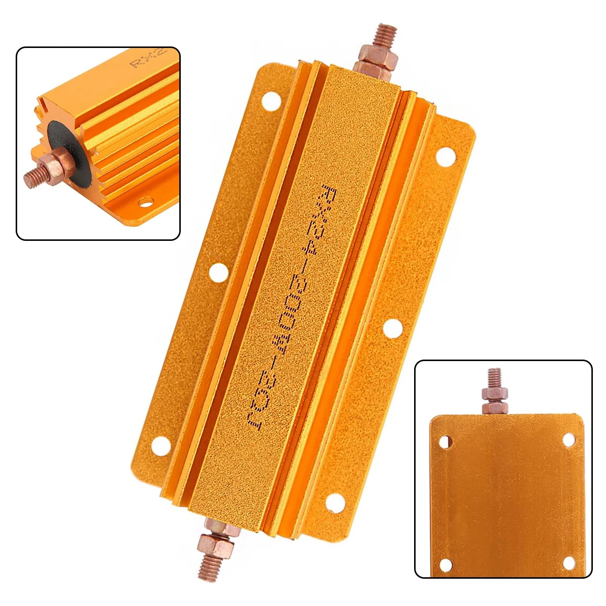1 szt. RX24 200W aluminiowa moc metalowa obudowa rezystor drutowy 1R 2R 4R 8R Ohm