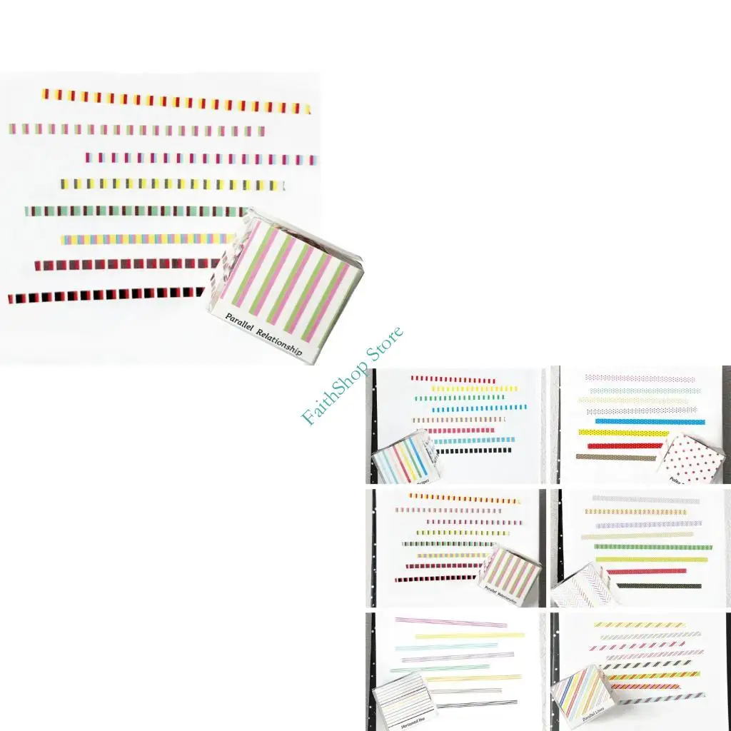 

124E 8Rolls Декоративные ленты 3 ммх5 м.