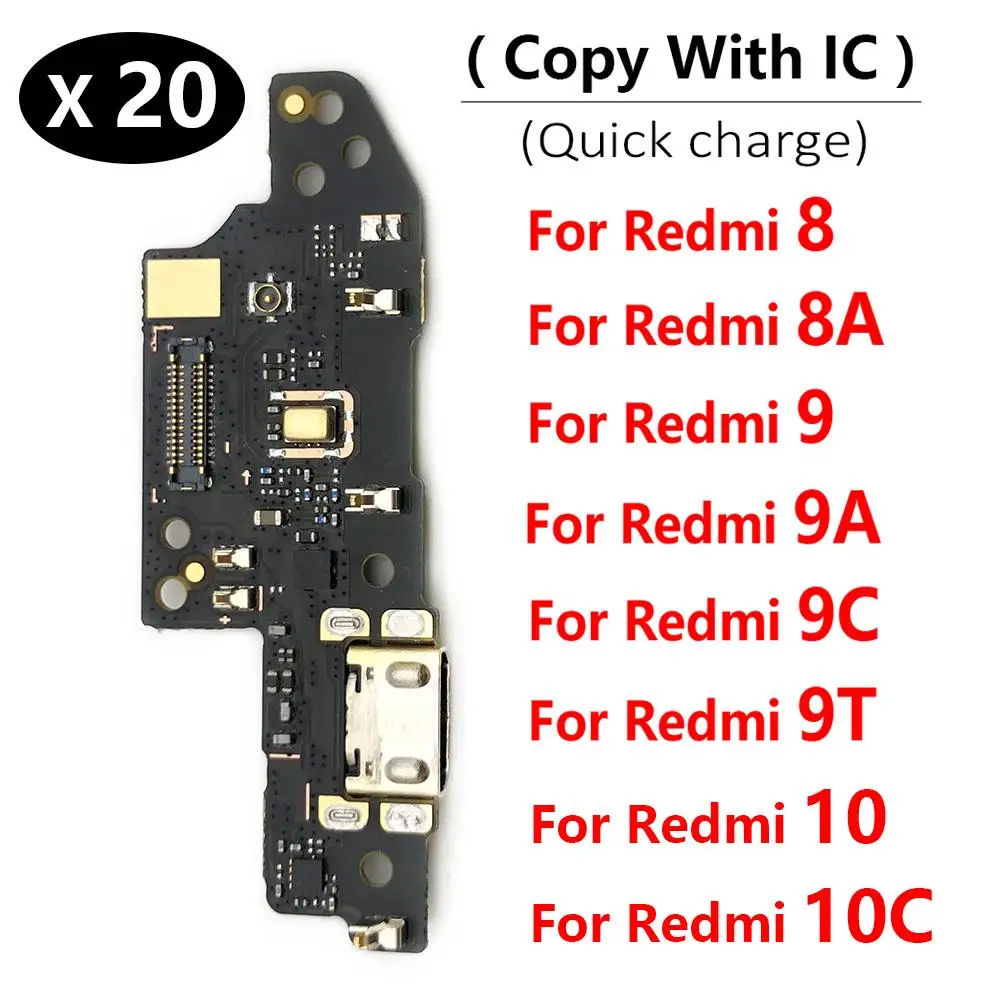 

20Pcs/Lot, USB Charging Port Dock Charger Plug Connector Board Flex Cable For Xiaomi Redmi 9 9C 9A 9T 8 8A 10C 10 Prime Parts