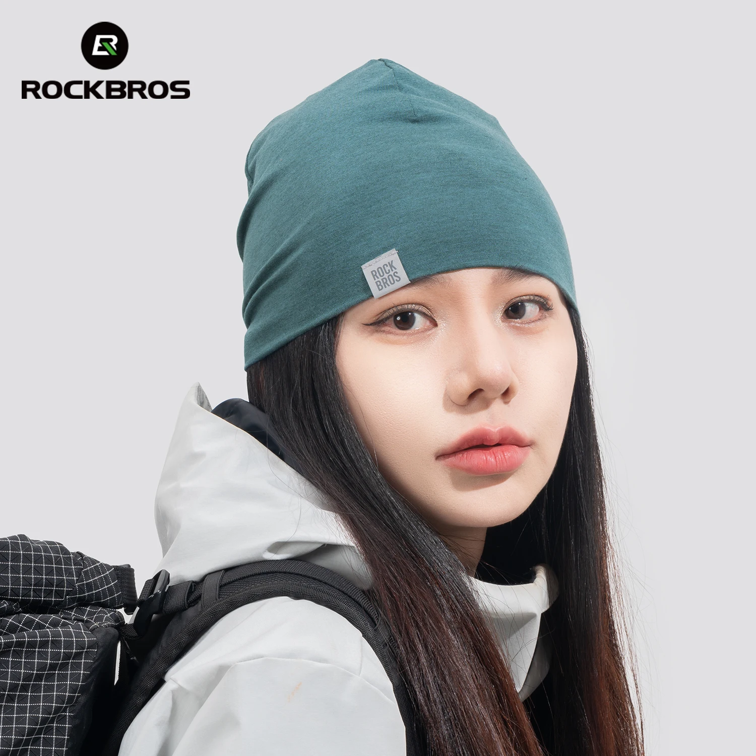 ROCKBROS Cycling Hat Windproof Warm Liner Beanie Full Ear Coverage Bike Cap Breathable Quick Dry Elastic Hat For Outdoor Sports