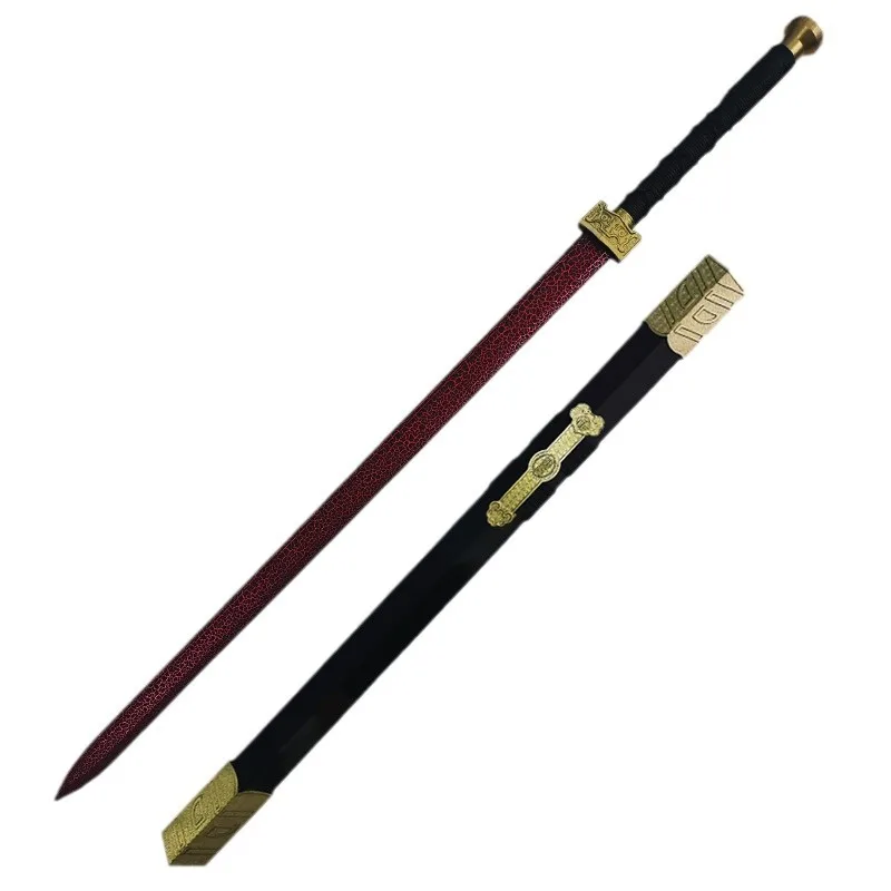 102 سنتيمتر/40.16in القرون الوسطى السيف خشبية مع غمد نموذج الدعائم كاتاناس أنيمي تأثيري الأجهزة الطرفية لوازم الحلي لعبة الهدايا