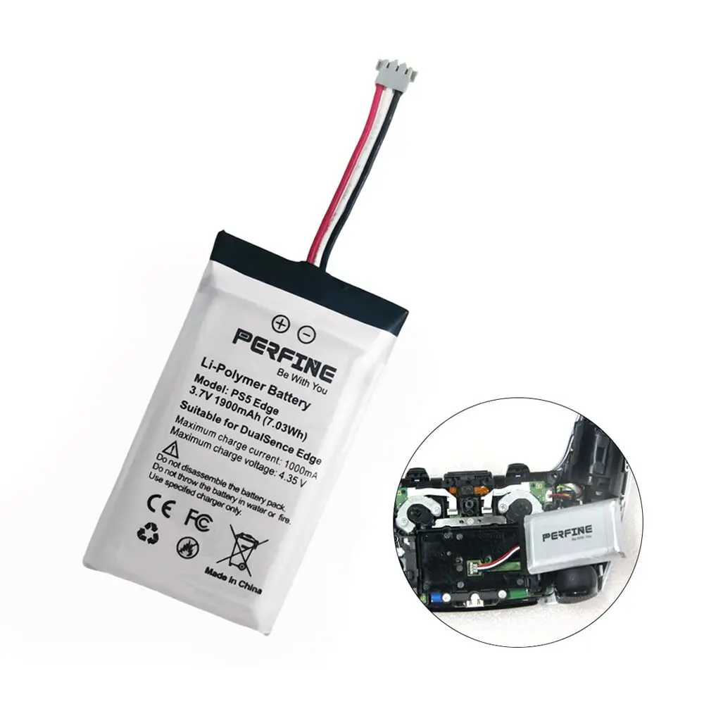 Perfine Batería DualSense PS5 Edge para controlador de juego SONY BAGP1001 paquete de batería PlayStation 5 Edge